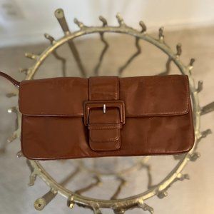 HOBO Clutch-Wristlet, in Brown Leather